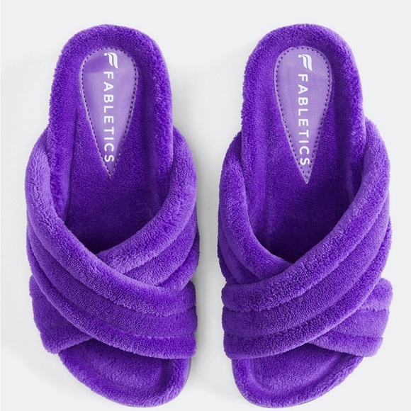 Fabletics Terry Criss Cross pool  Slides - Picture 1 of 14